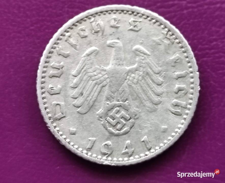 Moneta NiemcyTrzecia Rzesza 50 reichsfenigów mazowieckie Pruszków