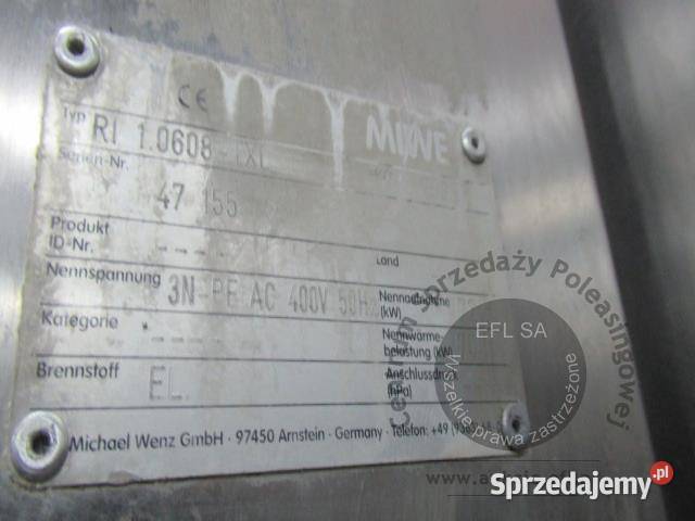 Piec piekarniczy wózkowy obrotowy MIWE RollIN 4 dolnośląskie Magnice sprzedam