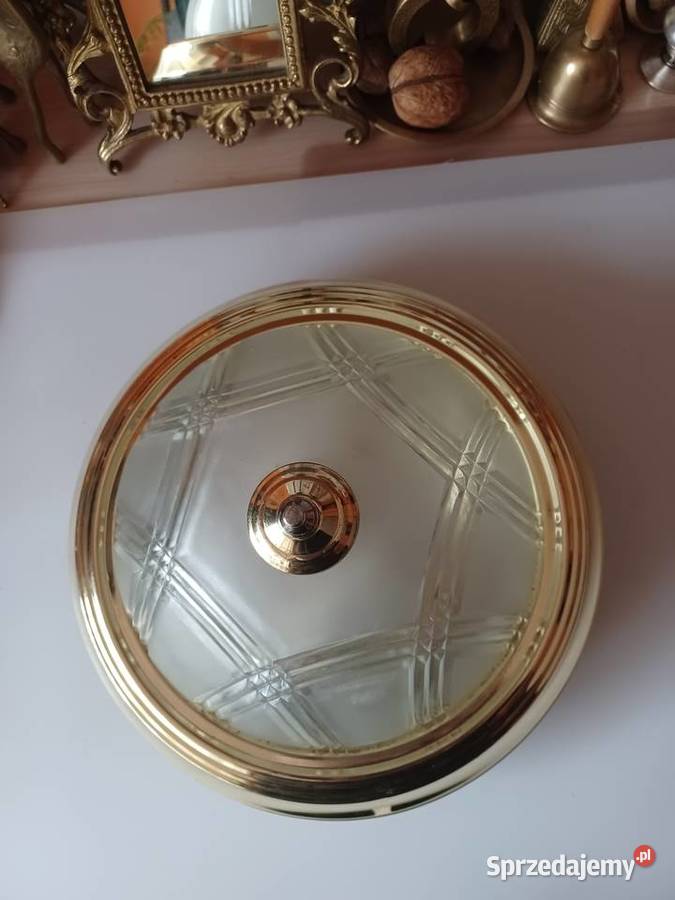 Piękna lampa sufitowa plafon metal szkło Poznań