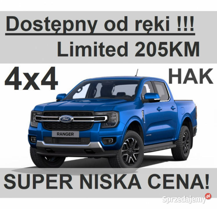 Ford Ranger Limited 205 4x4 Pakiet OffRoad Niska ogranicznik prędkości Szczecinek