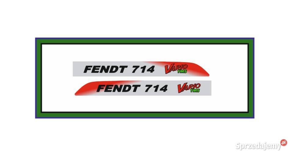 Naklejki na ciagnik FENDT 714 Vario TMS nalepki Wyszków