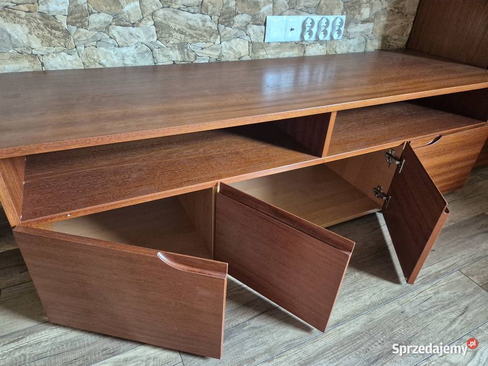 Meble zestaw 5x komoda rtv gablotka witryna 209cm Harklowa