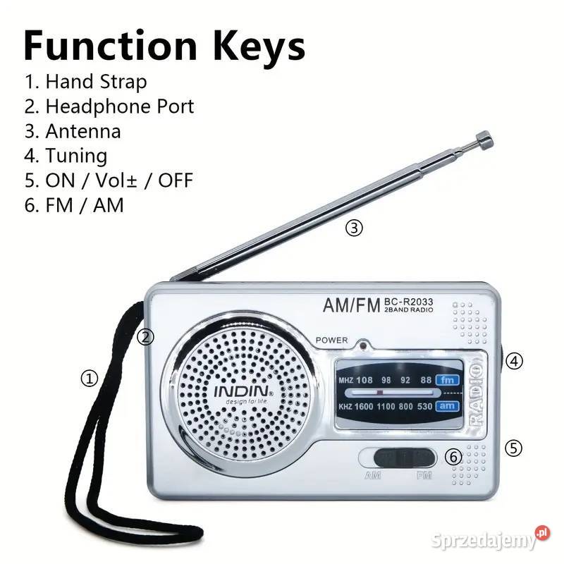 RADIO PRZENOŚNE Na Baterie FM AM wielkopolskie Swarzędz