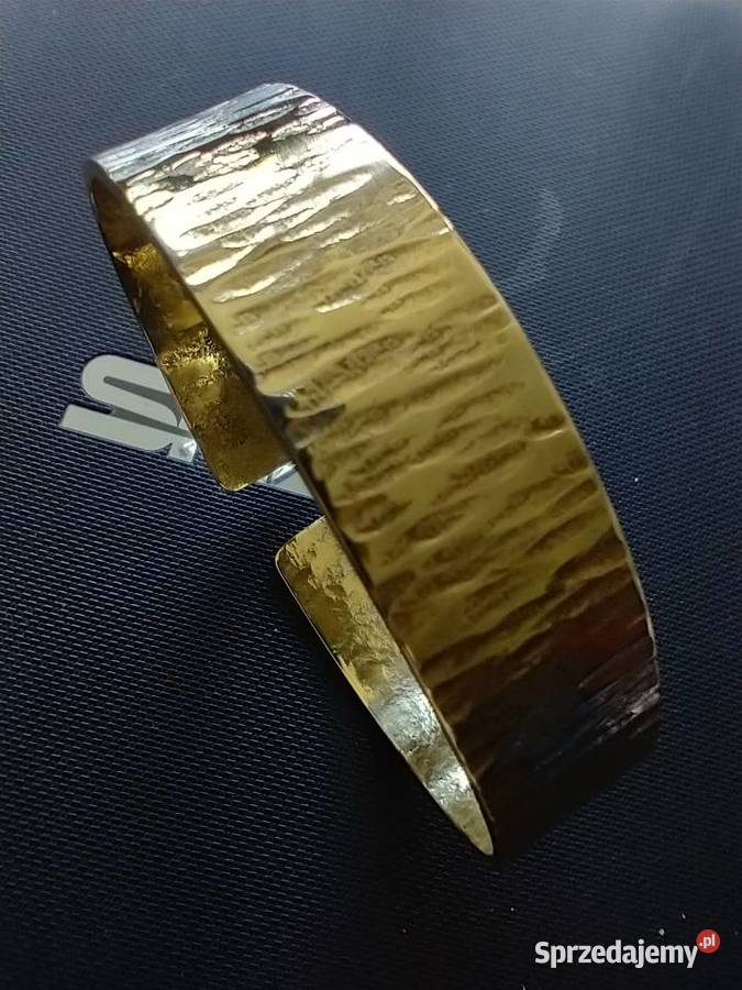 Bransoletka mosiądz szer 16 metaloplastyka Łódź