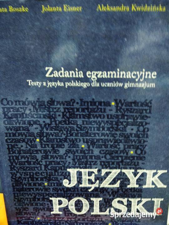 Polski zadania egzaminacyjne antykwariat szkolny Warszawa