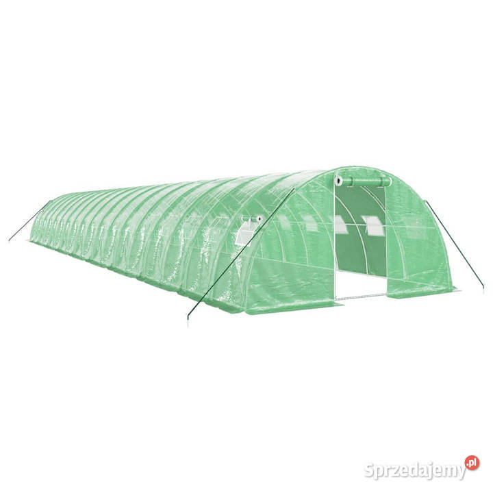Szklarnia ze stalową ramą zielona 72 m 18x4x2 m