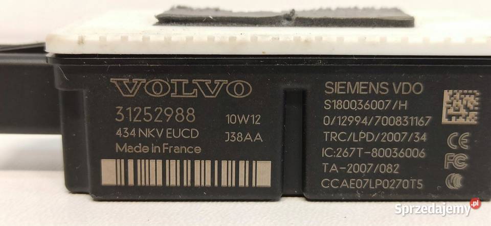 VOLVO V70 31252988 CZUJNIK ODBIORNIK ALARMU sprzedam