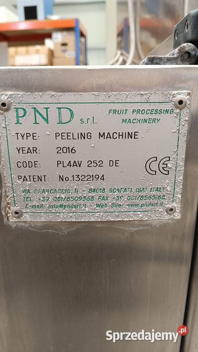 Obieraczka do cytrusów PND 4AV Peeling Machine Białystok
