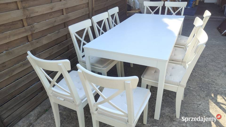 Stół rozkładany IKEA Ekedalen 10 x krzesło IKEA Warszawa