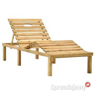 vidaXL Leżak ogrodowy ze stolikiem impregnowane Leżaki i leżanki Warszawa
