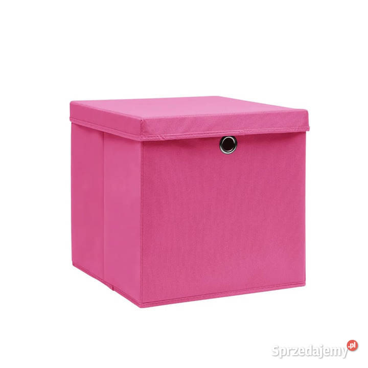 Pudełka z pokrywami 10 28x28x28 różowe WM325206 sprzedam
