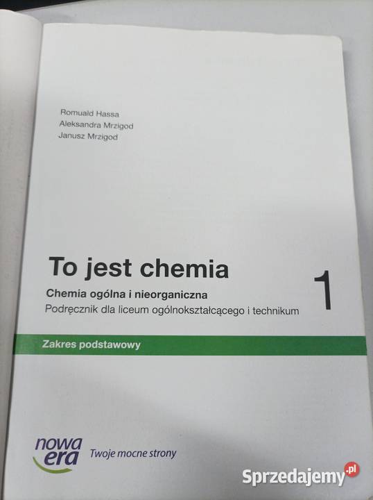 To jest chemia klasa 1 Zakres podstawowy miękka Kultura i Rozrywka kujawsko-pomorskie Toruń