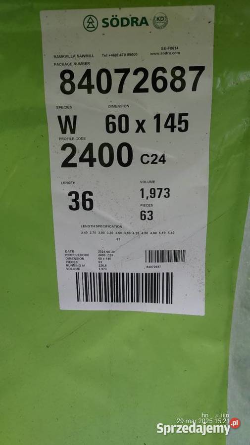 c24 60x195x6000 mm Czapielsk