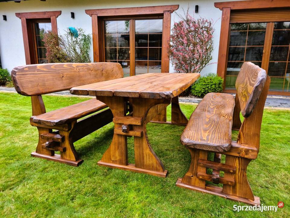 Meble do ogrodu ogródka drewniane taras ogrodowe Chrząstowice