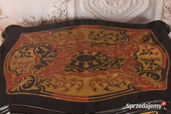 Pałacowy Stolik Stół Boulle Drewno Brąz Pomocnik Kraków