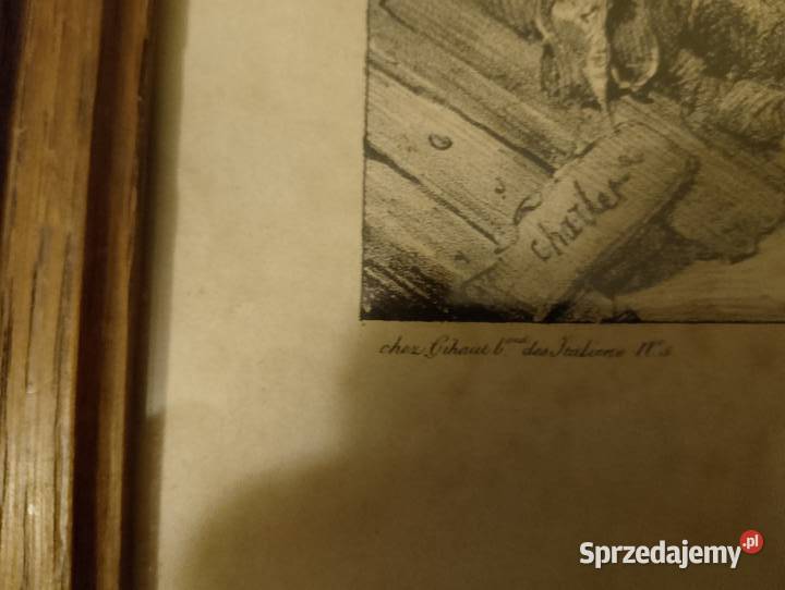 Stara grafika temat napoleoński Rabka-Zdrój