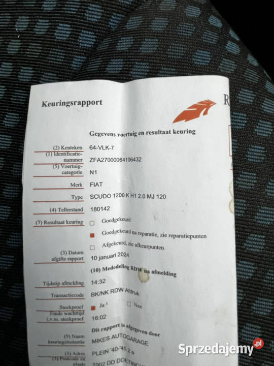 Fiat Scudo Fiat Scudo 20Hdi 2008r 3osobowy mazowieckie Sokołów Podlaski