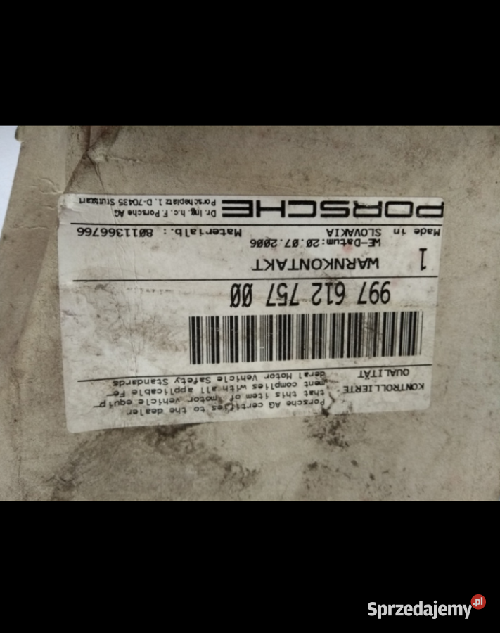 Czujnik zużycia klocków hamulcowych Porsche 987c Pilzno