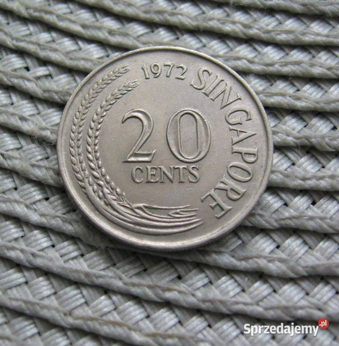 Singapur 20 Cent 1972r Numizmatyka wielkopolskie