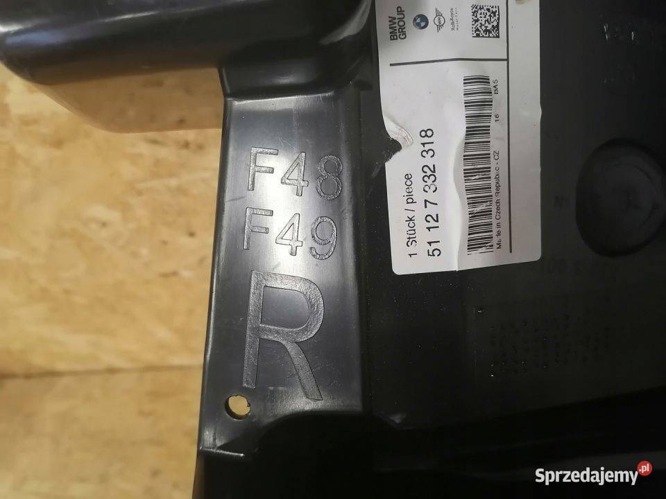 BMW X1 F48 F49 MOCOWANIE ŚLIZG ZDERZAK PRAWY TYŁ Pleszew