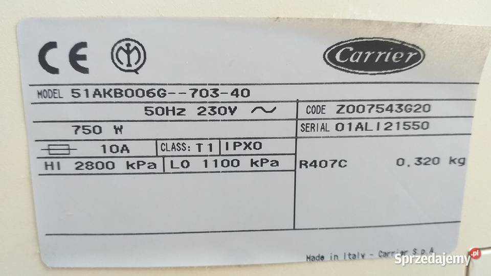 Klimatyzator Carrier Holyday Green Kielce