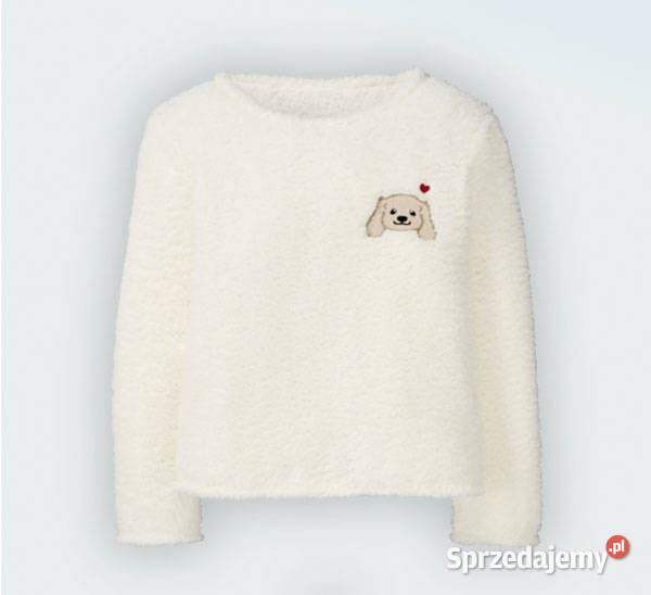 ciepła bluza z futerka kremowa bluza z misia Białystok