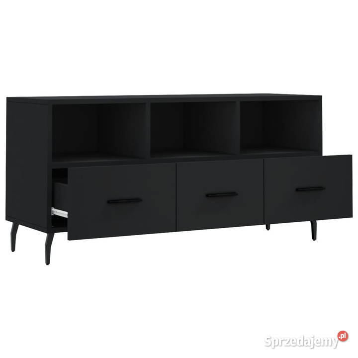 Szafka pod TV czarna 102x36x50 materiał Warszawa