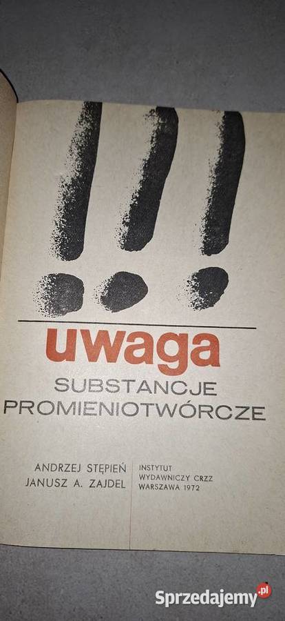 Kolekcjonerska perełka PRL Uwaga Substancje Łęczyca sprzedam