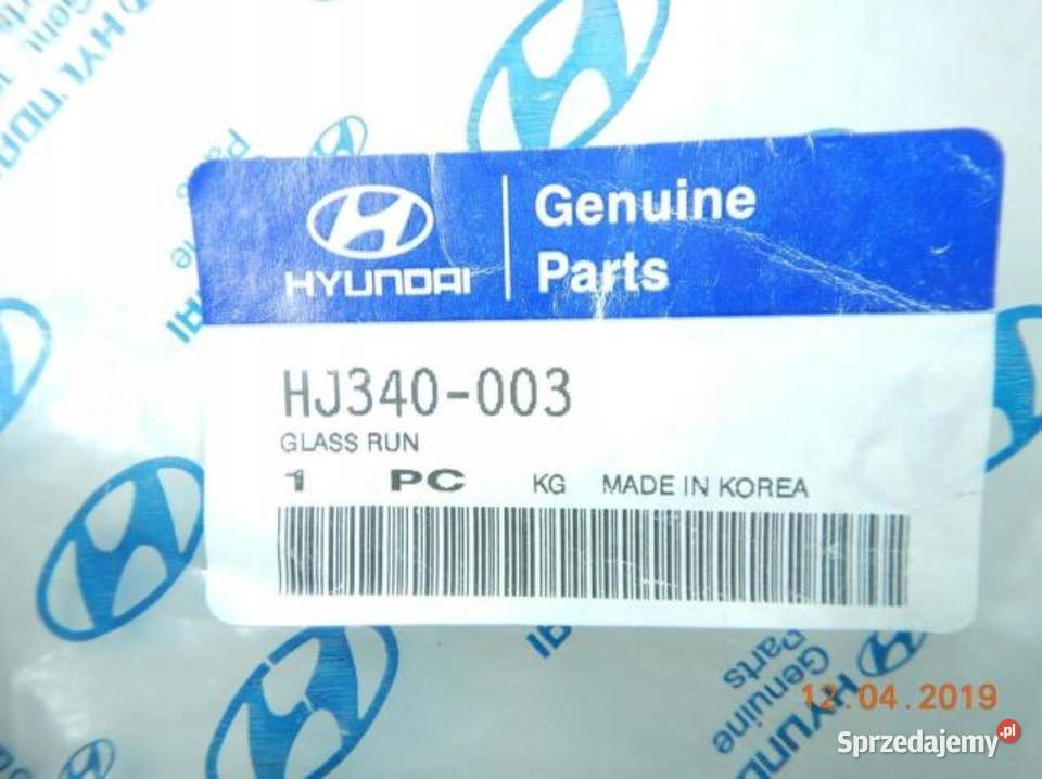 USZCZELKA SZYBY DRZWI LEWY TYŁ HYUNDAI GALLOPER osobowe Uszczelki szyb lubelskie