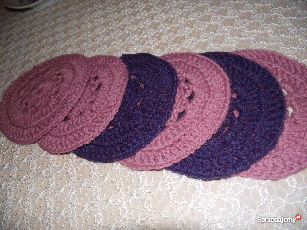 PUDROWO LAWENDOWE PODKŁADKI POD FILIŻANKI ART DE wielkopolskie Piła