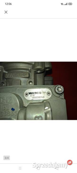 WABCO ZAWÓR HAMULCOWY 4800200140 lubuskie Kargowa