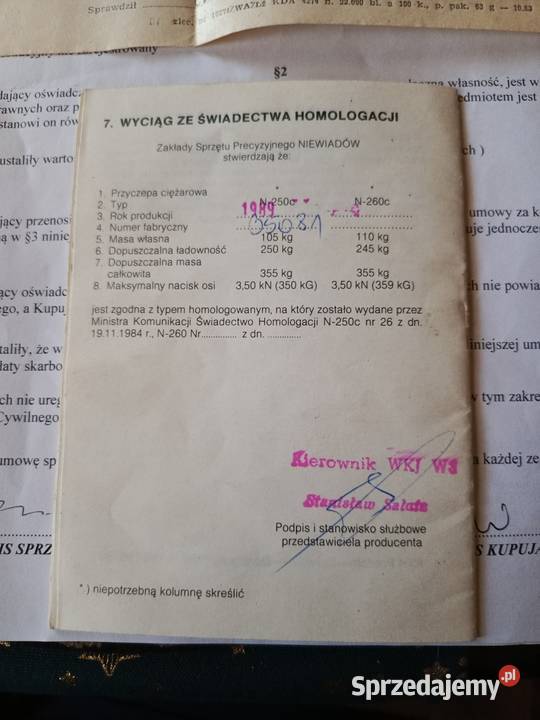 Niewiadów N250c fabrycznie nowa przyczepa Ruda Śląska