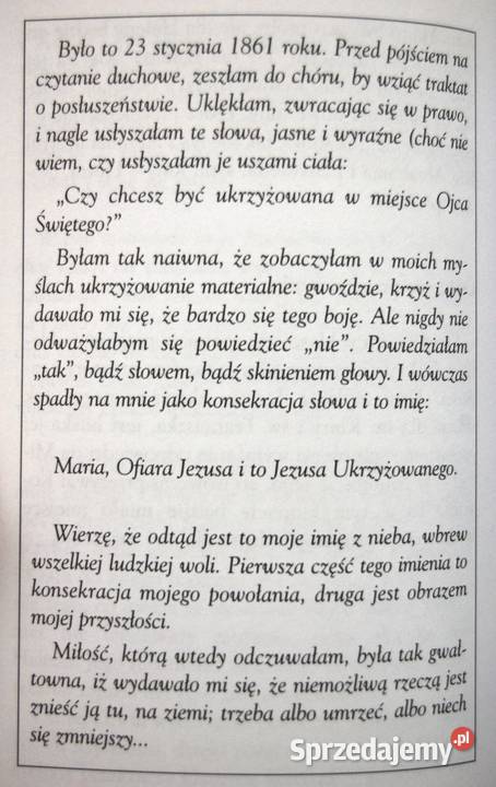 Maria Męki Pańskiej Marie Therese de Maleissye Dewocjonalia sprzedam