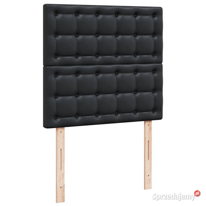 Łóżko z Materacem Kontynentalne Czarne Ekoskóra 100cm mazowieckie