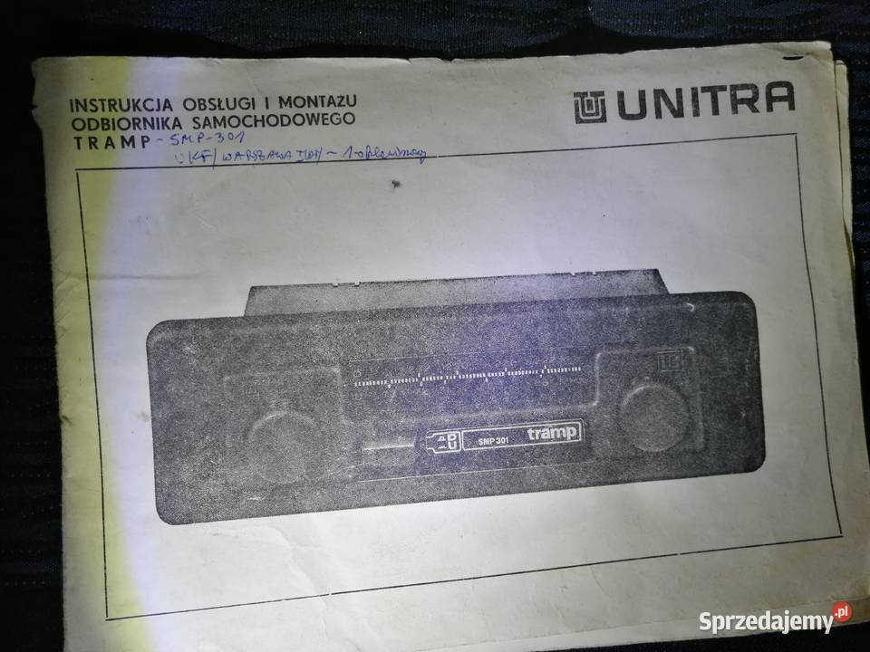 Instrukcja obsługi radia samochodowego Unitra małopolskie Kraków sprzedam