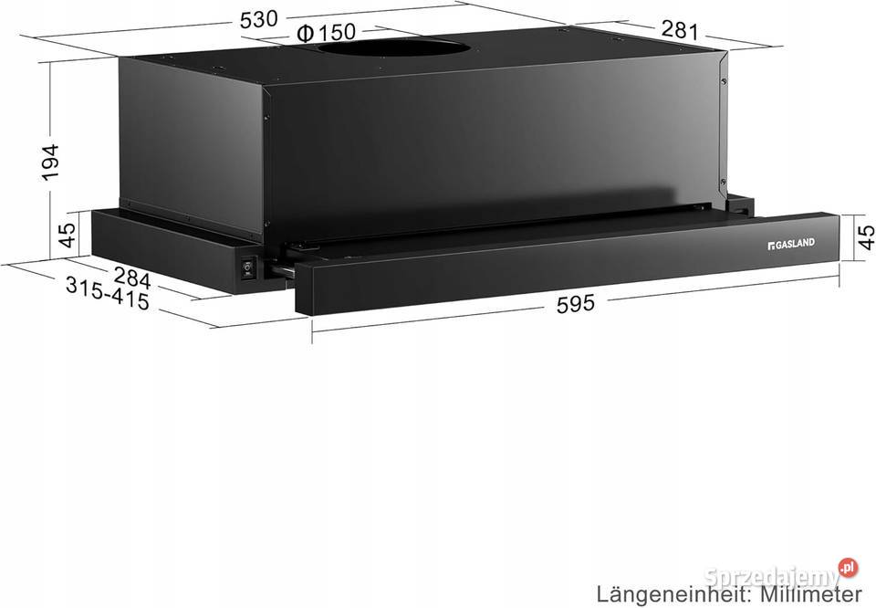 GASLAND BR60BP okap kuchenny 60 z filtrem Pozostałe Myszyniec