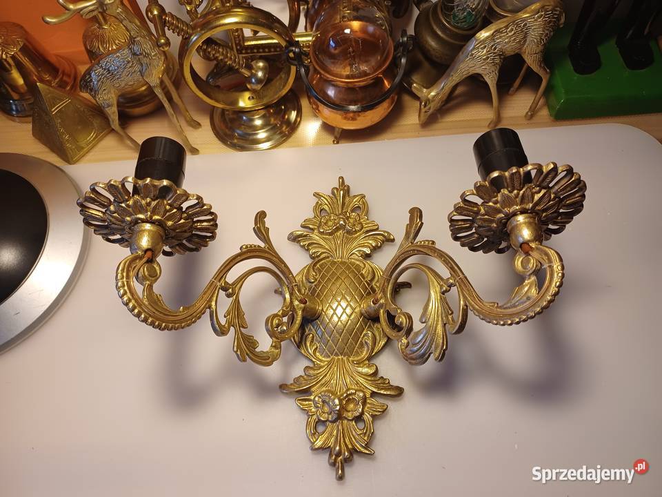 Piękny kinkiet mosiężny Poznań