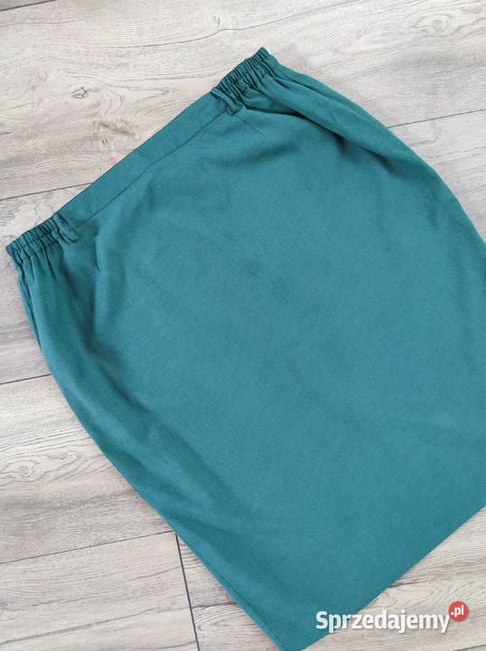 Zielona spódnica Vintage Prążek 70 80s Jasło