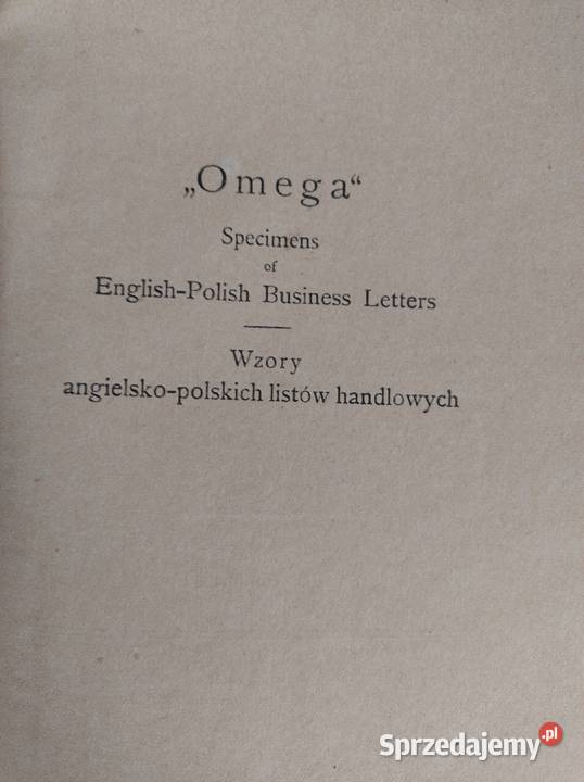 Omega wzory angielskopolskich listów handlowych Żory