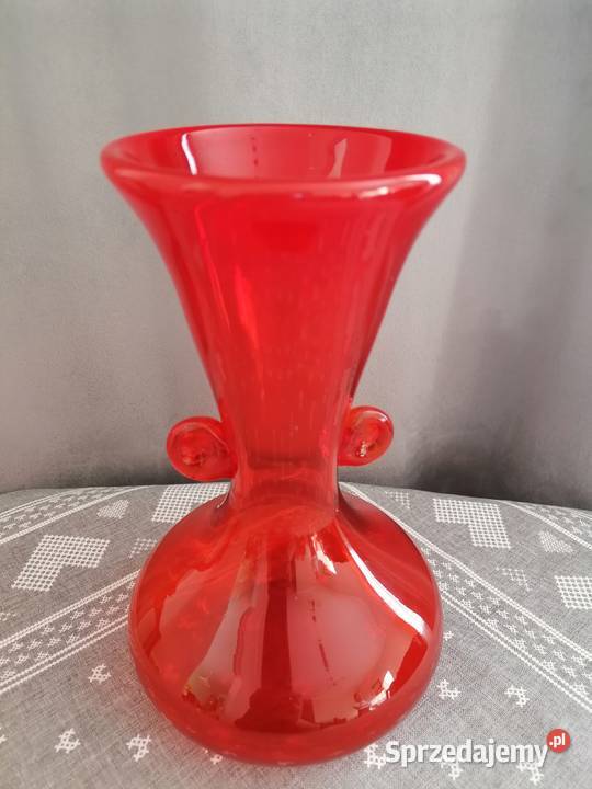 Wazon szklany Tarnowiec PRL dolnośląskie Wałbrzych
