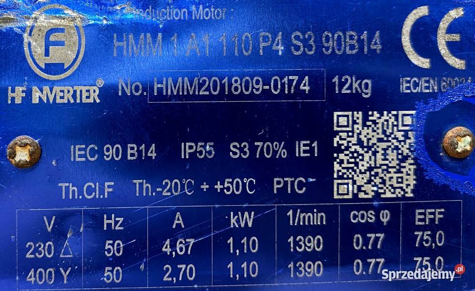 motoreduktor przekładnia 11kW 35obr 3fazowy Silniki Pigża sprzedam