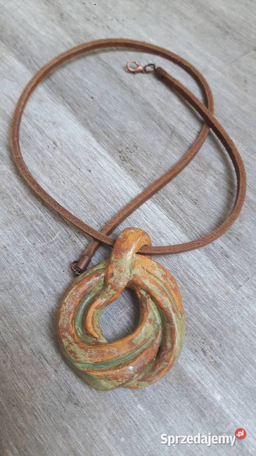 Naszyjnik ceramiczny ręcznie wykonany Otwock sprzedam