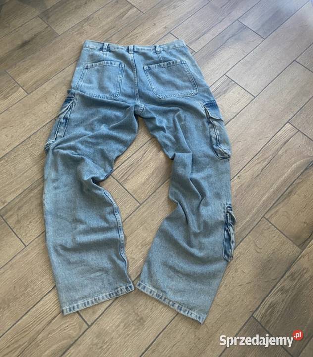 Spodnie cargo Cropp Baggy niebieski Nowa Słupia