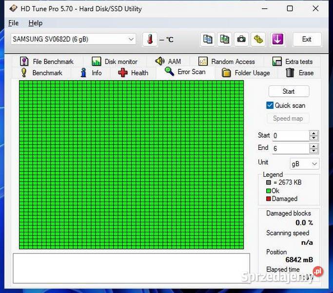 Dysk twardy Samsung SV0682D 68GB IDE ATA66 Retro Dyski małopolskie Kraków