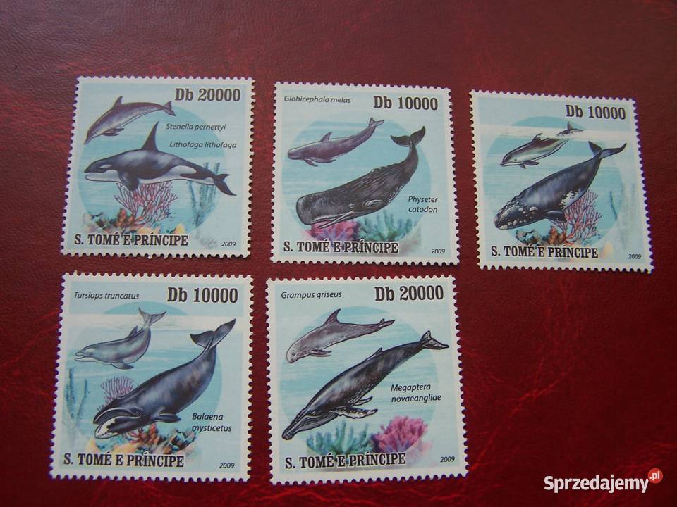 Wyspy Św Tomasza 2009 MNH Fauna Wieloryby Tychy sprzedam