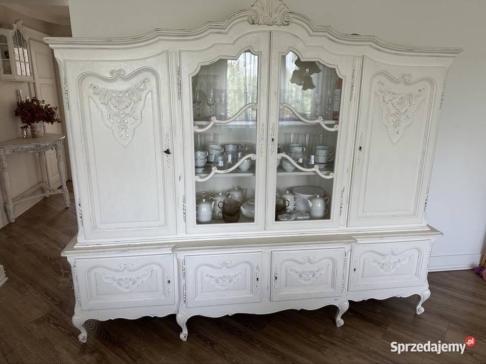 Witryna bielona postarzana shabby Zawiercie