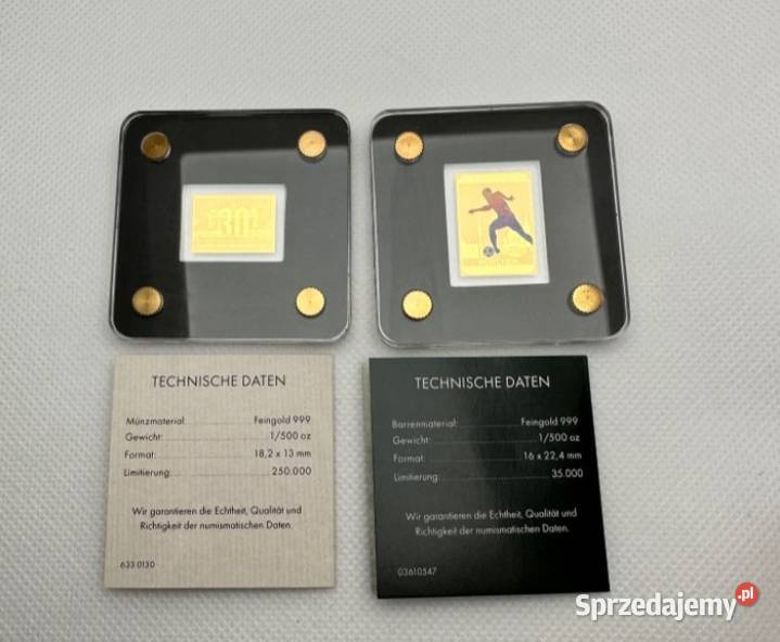 Niemcy Medal ND 2x1500 Oz oro 999
