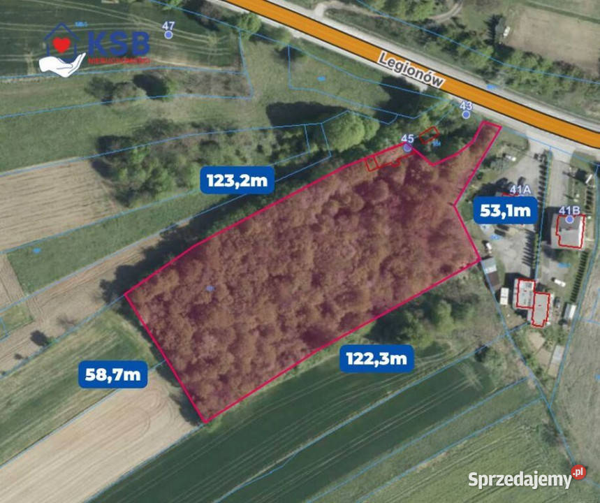 Działka inwestycyjna usługowa 7426m2 Opatów asfalt sprzedam
