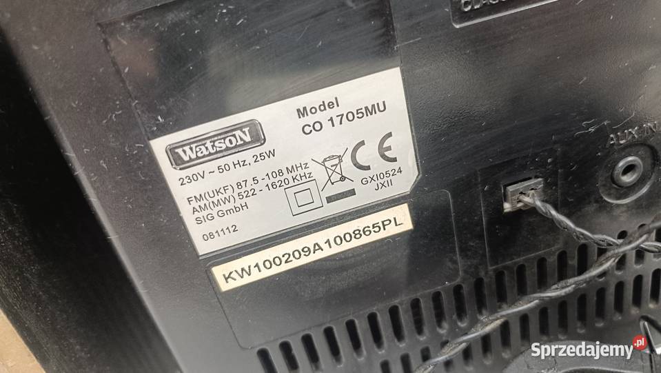 Watson CO 1705MU Mini wieża stereo bez pilota Wieże i miniwieże Poznań