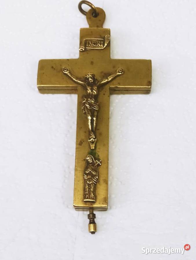 Krzyż z Relikwiami Brąz XIX w Antyki sprzedam